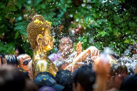 Songkran celebrations are found countrywide during the three-day holiday