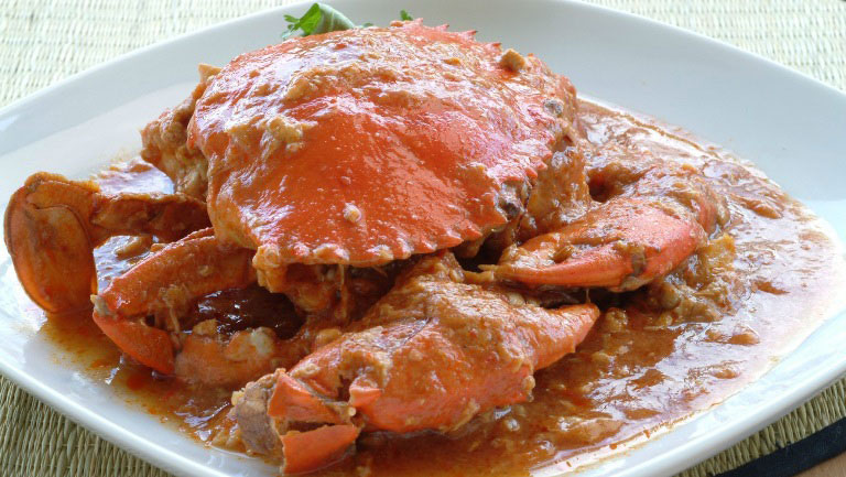 Chilli crab is a relatively modern dish invented by Singaporean Madam Cher Yam Tian in 1950.