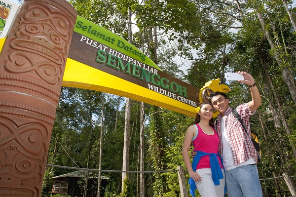 Tourists in Semenggoh Wildlife Centre, Sarawak, Malaysia