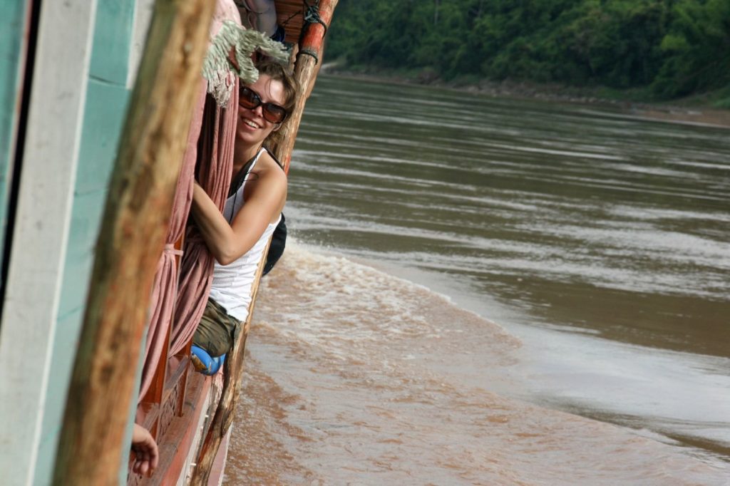 Melissa on the Mekong River, Laos. Matthew Klein / Creative Commons