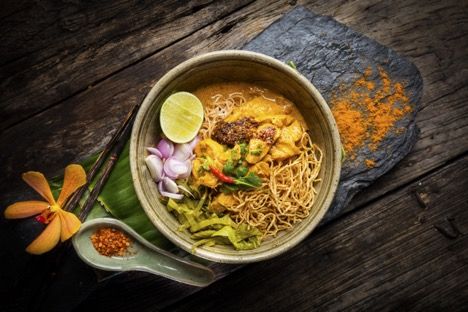 Khao soi, Northern Style Curried Noodle Soup with Chicken. Image: Tourism Authority of Thailand