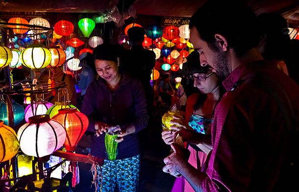 Lantern seller in Hoi An