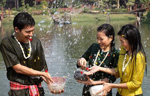 Songkran celebrations. Image courtesy of the Tourism Authority of Thailand.