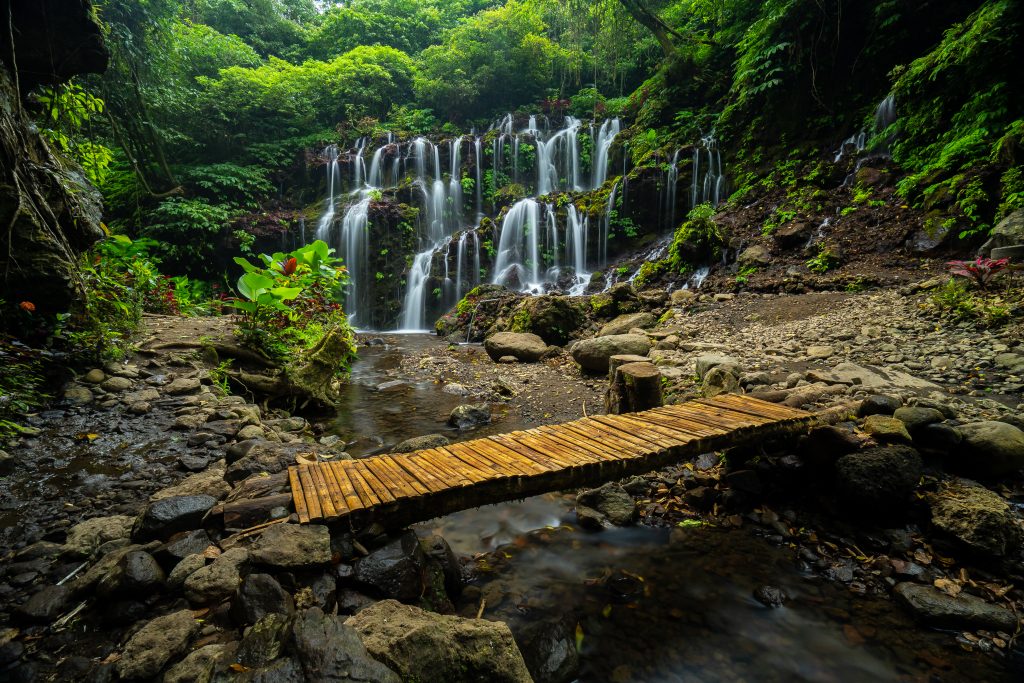 Banyu Wana Amertha Waterfalls in Bedugul. Visit SoutheastAsia.