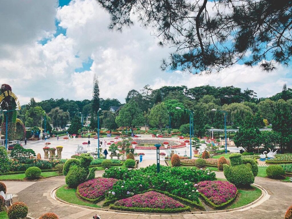 Dalat Flower Garden is home to more than 300 different kinds of flowers, most of which blossom year-round.